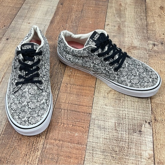 Vans Atwood Women's 8.5 Paisley Print Lace Low Top Sneakers Skate Skater - Picture 3 of 8